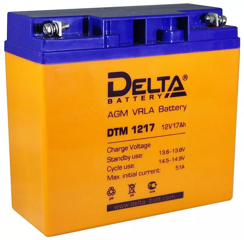DELTA DTM-1217 (12V17Ah) (уп.2 шт)