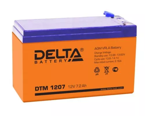 DELTA DTM-1207 (12V7.2Ah) (уп.5 шт)
