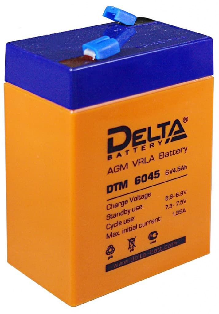 DELTA DTM-6045 (6V4.5Ah) (уп.20 шт)