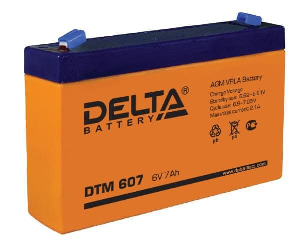 DELTA DTM-607 (6V7Ah) (уп.10 шт)