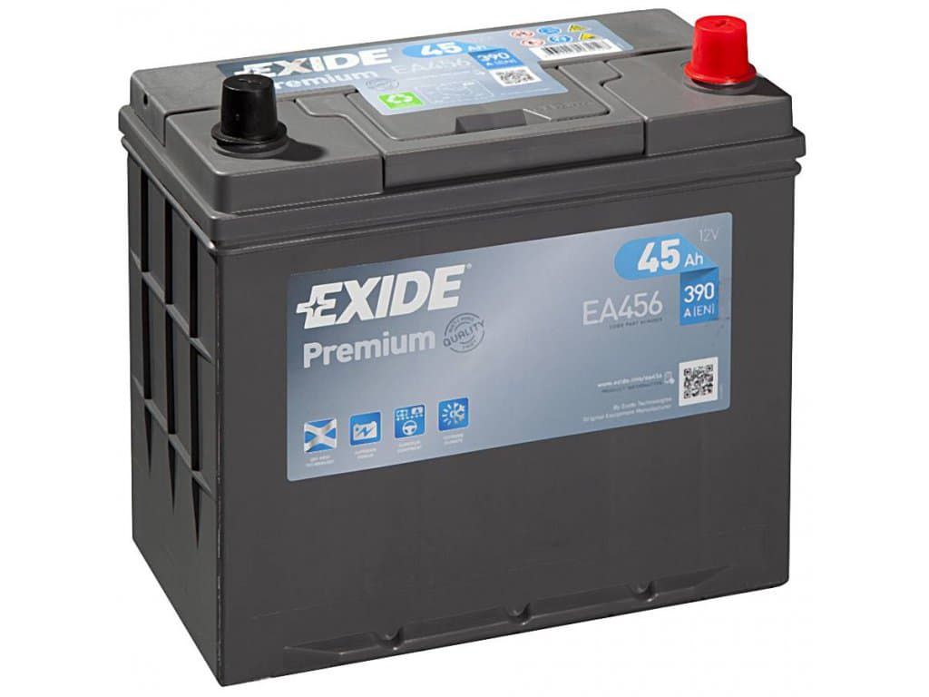 Exide Premium 45Ah 390A оп Asia EA456