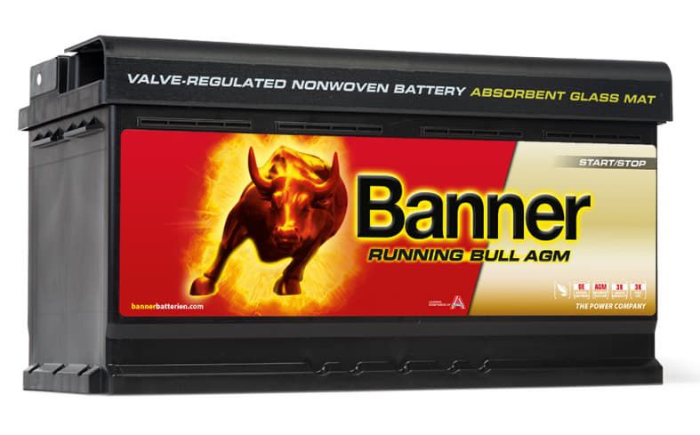 Banner Running Bull AGM- технология 92 А/ч о.п.(592 01)