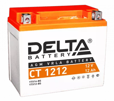 DELTA СТ-1212 (12Ah) п.п.(YTX12-BS) (уп.6 шт)