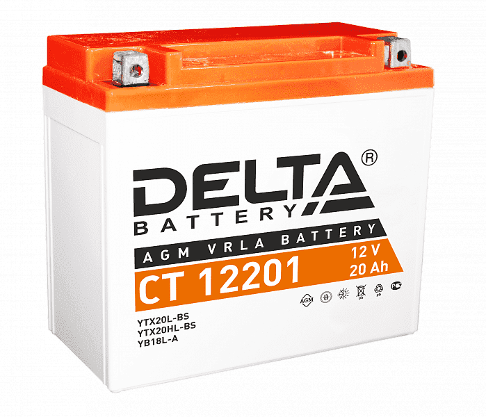 DELTA СТ-12201 (20Ah) о.п. (YTX20-LBS) (уп. 4 шт)