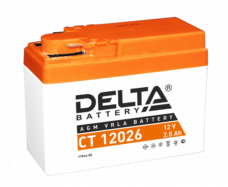DELTA СТ-12026 (2.5Ah) (GT4B-5) толстый (уп.20 шт)