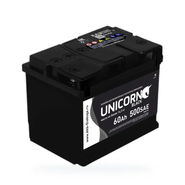 UNICORN BLACK 6СТ-60 VL пп
