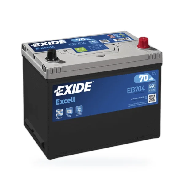 Exide EXCELL 70Ah 540A оп Asia EB704
