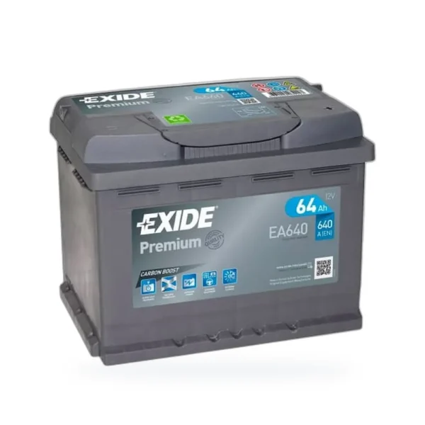 Exide Premium 64Ah 640A оп EA640