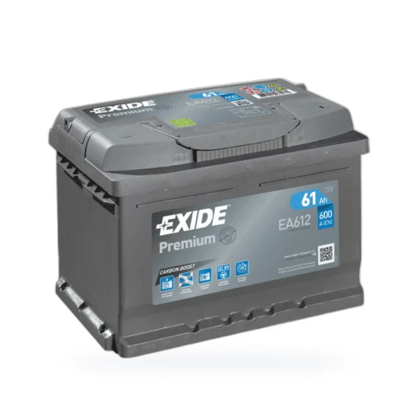 Exide Premium 61Ah 600A оп EA612
