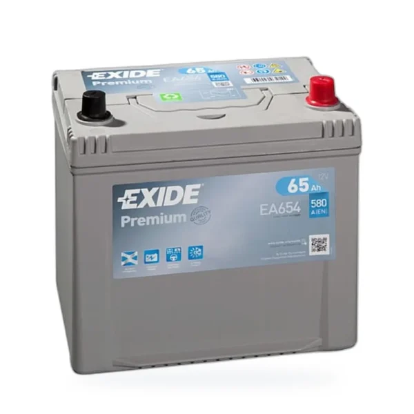 Exide Premium 65Ah 580A оп Asia EA654
