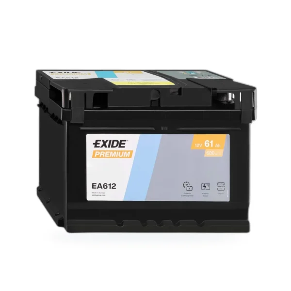 Exide Premium 61Ah 600A оп EA602